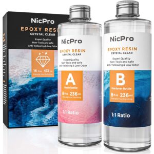Las mejores opciones de resina epoxi: resina epoxi cristalina Nicpro de 16 onzas