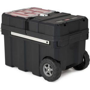 La mejor opción de caja de herramientas con ruedas: caja de herramientas con ruedas de resina Keter Masterloader