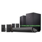 La mejor opción de sistema de sonido envolvente inalámbrico: sistema de sonido ultra envolvente Nakamichi Shockwafe