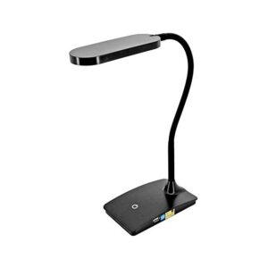 La mejor opción de lámpara de escritorio: lámpara de escritorio LED TW Lighting IVY-40BK con puerto USB