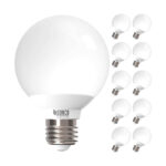 Las mejores bombillas para opciones de baño: Sunco Lighting 10 Pack G25 LED Globe, 6W = 40W