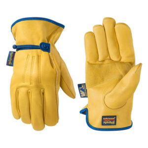 La mejor opción de guantes impermeables: guantes de trabajo de cuero HydraHyde de Wells Lamont para hombre