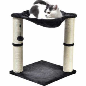 La mejor opción de árbol para gatos: Amazon Basics Cat Condo Tree Tower con hamaca