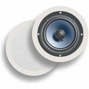 La mejor opción de altavoces de pared: Polk Audio RC60i Premium de 2 vías para empotrar en el techo de 6.5 "redondos
