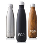 Las mejores opciones de botellas de agua aisladas: botella de agua aislada al vacío de acero inoxidable con diseño POP