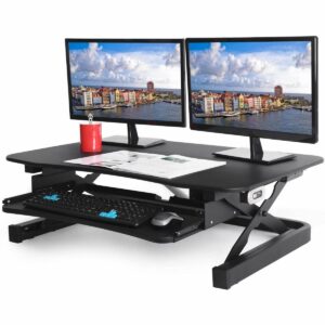La mejor opción de regalos para la oficina en casa: ApexDesk ​​EDR-3612-BLACK ZT Series Desk Converter
