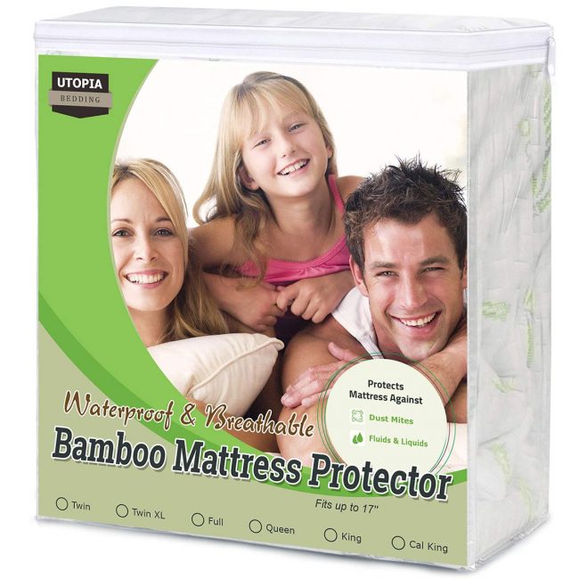 Las mejores opciones de protectores de colchón: Utopia Bedding Bamboo Mattress Protector 