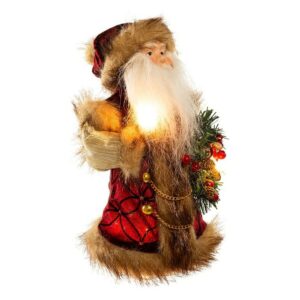 La mejor opción de adornos para árboles de Navidad: Kurt Adler, copa de Papá Noel de 10 luces, 10 pulgadas