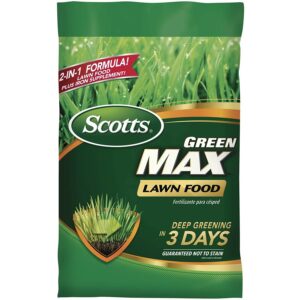El mejor fertilizante para la opción de pasto ciempiés: Scotts Green Max Lawn Food