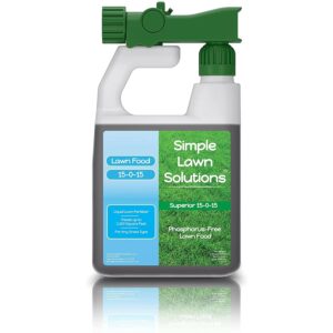 El mejor fertilizante para la opción de pasto ciempiés: Soluciones simples para césped Superior 15-0-15 NPK- Alimento para césped