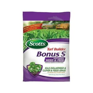 El mejor fertilizante para la opción de pasto ciempiés: Scotts Turf Builder Bonus S Southern Weed & Feed