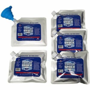 La mejor bolsa de hielo para una opción más fresca: bolsas de hielo del tamaño de una bolsa de almuerzo Cooler Shock