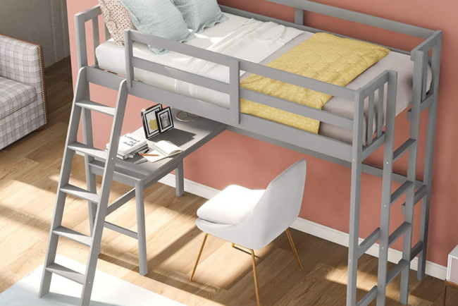 La mejor cama alta para niños con escritorio