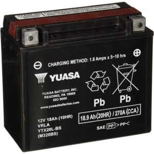 La mejor opción de batería para tractor de césped: batería Yuasa YUAM320BS YTX20L-BS