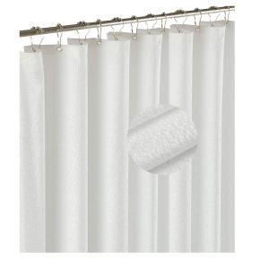 Las mejores opciones de revestimientos para cortinas de ducha: Revestimiento de ducha de tela de microfibra suave y liviana con diseño de Barossa