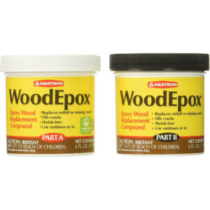 La mejor opción de madera que se puede teñir: rellenoAbatron WoodEpox Epoxy Wood Reemplazo de compuesto