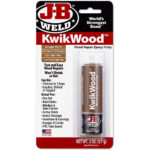 La mejor opción para madera teñida: FillerJ-B Weld 8257 KwikWood Palo de masilla epóxica para reparación de madera