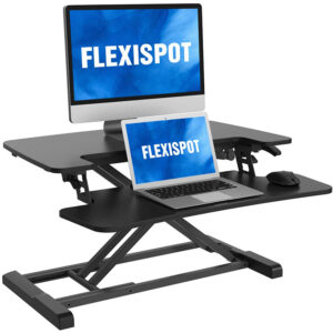 Las mejores opciones de convertidor de escritorio de pie: FLEXISPOT Stand Up Desk Converter M7B