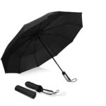 La mejor opción de paraguas: Paraguas plegable Vedouci de 10 varillas con revestimiento de teflón