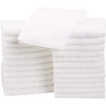 La mejor opción de toallitas: toallitas de algodón de felpa de secado rápido de Amazon Basics
