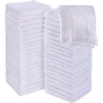 La mejor opción de toallitas: Juego de toallitas blancas de algodón Utopia Towels