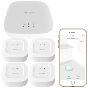 Las mejores opciones de detectores de fugas de agua: sensores de fugas inteligentes YoLink, los más largos del mundo de 1_4 millas
