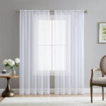 La mejor opción de cortinas: cortinas de gasa blanca transparente HLC.ME