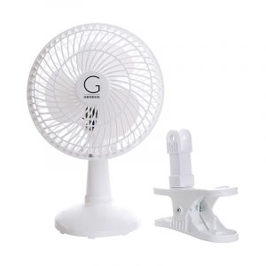 La mejor opción de ventilador de escritorio: ventilador de sobremesa y clip convertible con clip Genesis de 6 pulgadas