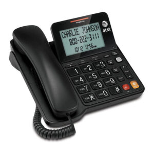 La mejor opción de teléfono fijo: Botones XL del identificador de llamadas del teléfono con cable de AT&T