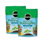 La mejor opción de mezcla de inicio de semillas: Mezcla de inicio de semillas Miracle-Gro, 8 qt.  2 paquetes