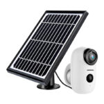 La mejor opción de cámara de seguridad con energía solar: cámara de seguridad WiFi inalámbrica para exteriores, ZUMIMALL