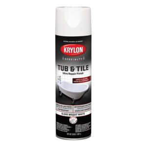 La mejor opción de kit de acabado de tinas: Krylon K04502007 Pintura en aerosol para reparación de tinas y baldosas Ultra Krylon K04502007