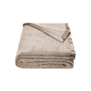 La mejor opción de mantas de lana: manta de lana spencer & whitney beige espiga