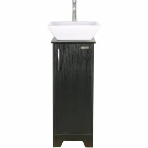 La mejor opción de tocadores de baño: eclife gabinete negro combinado de lavabo con tocador de 13 "