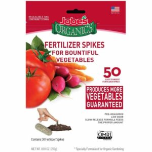 El mejor fertilizante para opciones de pimientos: picos de fertilizante para tomates y vegetales orgánicos de Jobe