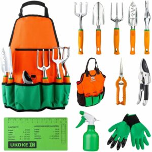 La mejor opción de kit de herramientas para el hogar: Ukoke Garden Tool Set, 12 piezas