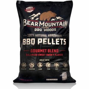 La mejor opción de pellets de madera: pellets de madera dura Bear Mountain BBQ - mezcla gourmet