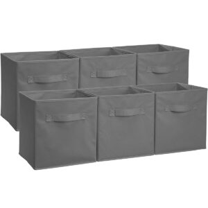 Las mejores opciones de contenedores de almacenamiento: organizador de cubos de almacenamiento de tela plegable AmazonBasics