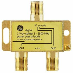 Las mejores opciones de cable coaxial: divisor de cable coaxial digital bidireccional GE, 2,5 GHz