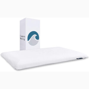 Las mejores opciones de almohadas para personas que duermen boca abajo: Almohada de espuma viscoelástica de gel ultradelgada de ropa de cama Bluewave