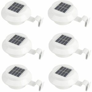 La mejor opción de luces solares para canalones: iSunMoon Paquete de 6 luces solares para canalones