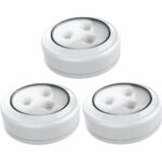 La mejor opción de iluminación para armario: paquete de 3 luces LED inalámbricas de disco Brilliant Evolution