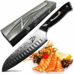 La mejor opción de cuchillos de cocina: Cuchillo Santoku Zelite Infinity de 7 pulgadas - Serie Alpha-Royal
