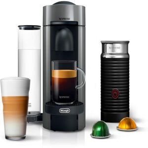 La mejor opción de máquina de café con leche: paquete de cafetera Nespresso VertuoPlus y cafetera espresso