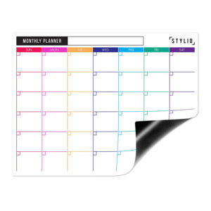 La mejor opción de calendario de pared: pizarra blanca de calendario de borrado en seco STYLIO, juego de 3