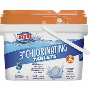 La mejor opción de tabletas de cloro: tabletas de cloración HTH 42040 Super de 3 pulgadas