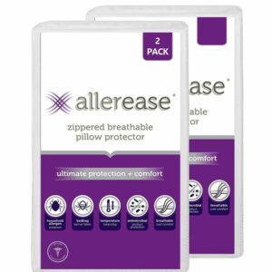 Las mejores opciones de protectores de almohadas: AllerEase Pillow Protector Antimicrobial 2 Pack