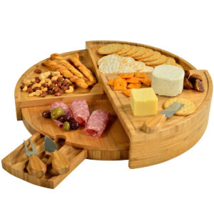 Las mejores opciones de tabla de quesos: picnic en el queso de bambú patentado de Ascot