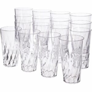 La mejor opción de vasos de plástico para beber: Vasos de plástico transparente de palmetto acrílico de EE. UU. De 20 onzas