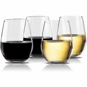 La mejor opción de vasos de plástico para beber: vasos de vino de plástico elegantes irrompibles de Vivocci